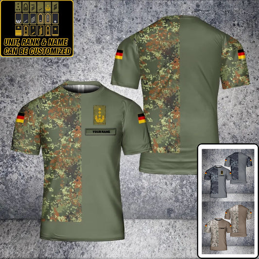 Personalized German Solider/ Veteran Camo With Name And Rank T-Shirt 3D Printed - 2601240001