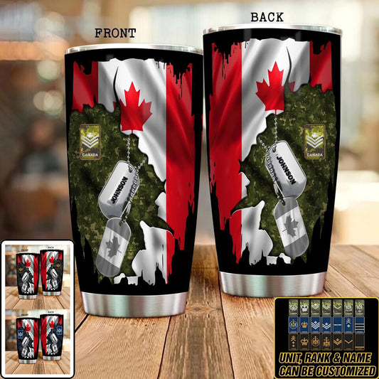 Personalized Canadian Veteran/ Soldier Camo Tumbler All Over Printed 0502240009
