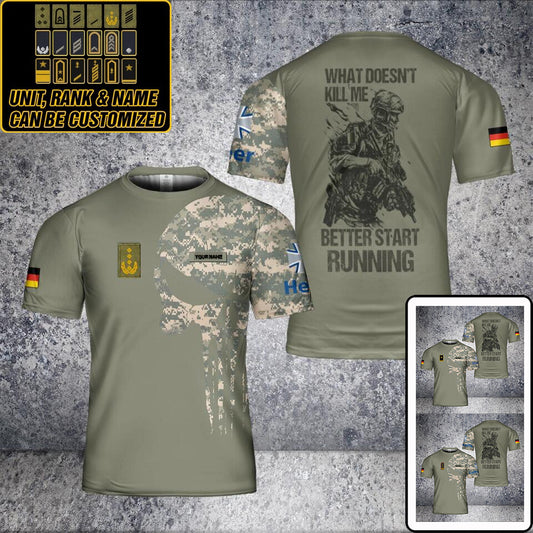 Personalized German Solider/ Veteran Camo With Name And Rank T-Shirt 3D Printed - 0502240005