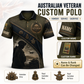 Personalized Australia Soldier/Veteran with Name and Rank Polo All Over Printed - QK1779753605