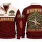 Arborist ARB01 sports sweatshirt jujube-red, front and back with flat printed artwork