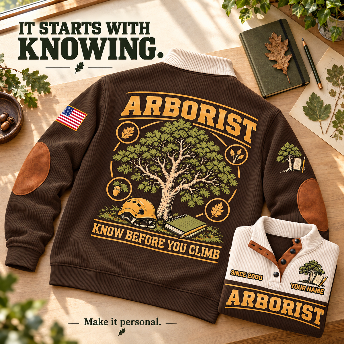 ARB02 personalized Arborist sweatshirt square ad