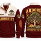 Arborist ARB02 sports sweatshirt jujube-red, front and back with flat printed artwork