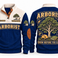 Arborist ARB02 sports sweatshirt navy, front and back with flat printed artwork