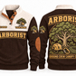 Arborist ARB05 sports sweatshirt brown, front and back with flat printed artwork
