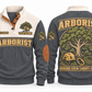 Arborist ARB05 sports sweatshirt grey, front and back with flat printed artwork