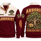 Arborist ARB05 sports sweatshirt jujube-red, front and back with flat printed artwork