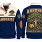 Arborist ARB05 sports sweatshirt navy, front and back with flat printed artwork