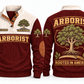 Arborist ARB06 sports sweatshirt jujube-red, front and back with flat printed artwork