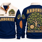 Arborist ARB07 sports sweatshirt navy, front and back with flat printed artwork