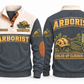 Arborist ARB08 sports sweatshirt grey, front and back with flat printed artwork