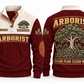 Arborist ARB09 sports sweatshirt jujube-red, front and back with flat printed artwork