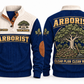 Arborist ARB09 sports sweatshirt navy, front and back with flat printed artwork