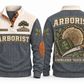 Arborist ARB10 sports sweatshirt grey, front and back with flat printed artwork