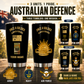 Personalized Australian Veteran/ Soldier With Rank And Name Camo Tumbler Gold Flag - 1706918406