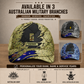 Casquette de baseball camouflage personnalisée avec rang et nom pour soldat/vétéran australien - 1679875211