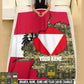 Personalized Austria Soldier/ Veteran With Rank And Name Fleece Blanket 3D Printed - 17607456