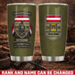 Personalized Austria Veteran/ Soldier With Rank And Name Camo Tumbler -  17727552