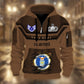 Air Force Badge - Personalized US Soldier/ Veteran 3D Half-zip Hoodie -17508096