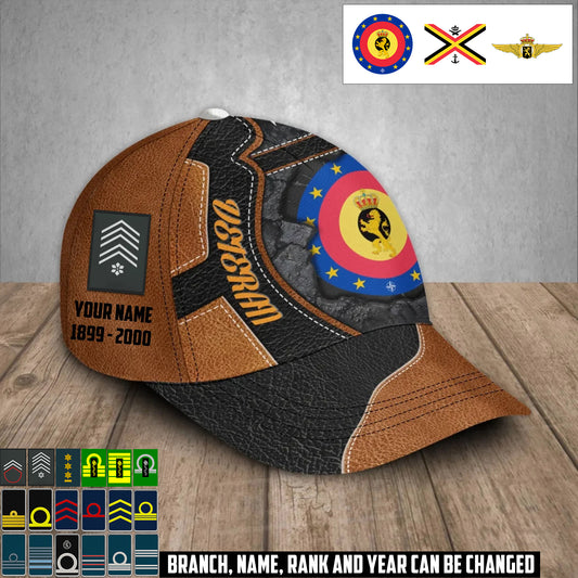 Personalized Rank, Year And Name Belgium Soldier/Veterans Baseball Cap - 17373312