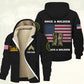 Army Branch - Personalized US Soldier/ Veteran With Name And Rank Hoodie Zip Velvet Coat - 17362944