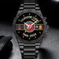 Marines Battalions - Personalized US Soldier/ Veteran With Name And Rank Gentleman Stainless Steel Watch - 17388000