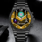 Coast Guard Rating - Personalized US Soldier/ Veteran With Name And Rank Gentleman Stainless Steel Watch - 17491680