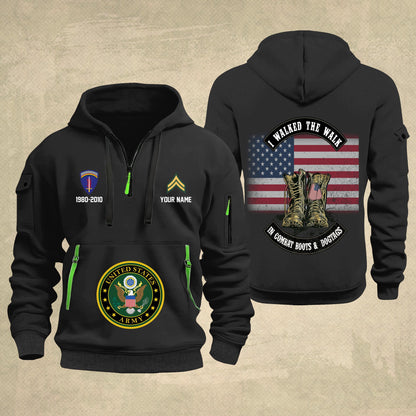 Army Division - Personalized US Soldier/ Veteran With Name And Rank Zip Hoodie Multicolor - 17349984