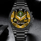 Army Branch - Personalized US Soldier/ Veteran With Name And Rank Gentleman Stainless Steel Watch - 17491680
