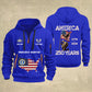 Air Force Badge - Personalized America 250 Years Zip Hoodie Multicolor, Custom U.S. Soldier Branch Hoodie, Happy Independence Day, 4th Of July Zip Hoodie - 1769040002
