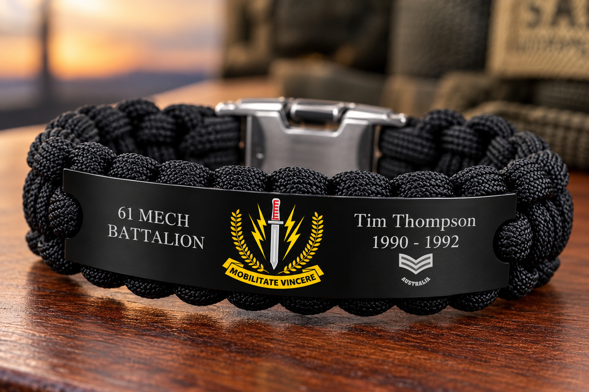 Personalized Australia Soldier/ Veteran With Rank, Name And Year Bracelet -  Kim Thompson