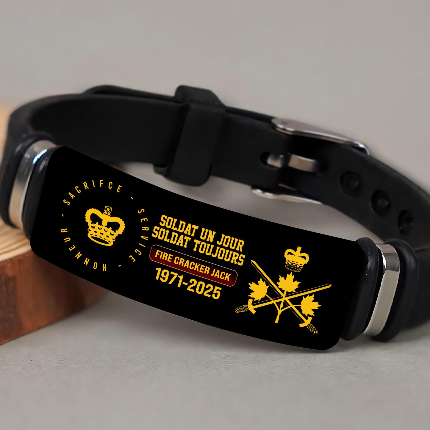 Personalized Canada Soldier/ Veteran With Rank, Name And Year Bracelet - 17452800 - TCHAKAZULU1870@VIDEOTRON.CA