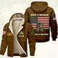 Army Branch - Personalized US Soldier/ Veteran With Name And Rank Hoodie Zip Velvet Coat - 17362944