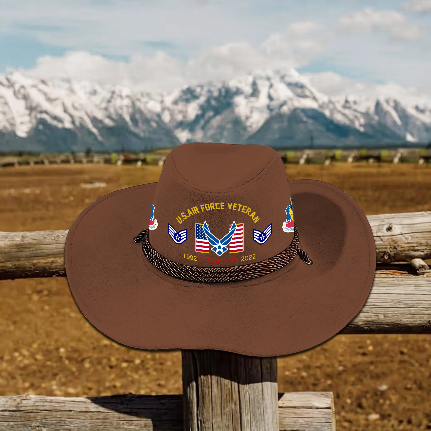Air Force Command - Personalized US Soldier/ Veteran With Rank, Name and Year Cowboy Hat - 17756064