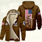 Air Force Badge - Personalized US Soldier/ Veteran With Name And Rank Hoodie Zip Velvet Coat - 17363808