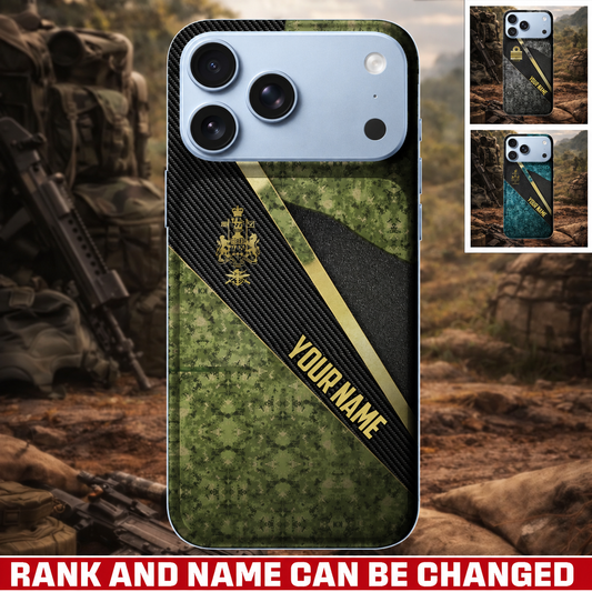 Personalized Canada Veteran/ Soldier With Rank And Name Camo Phone Case - 17728416
