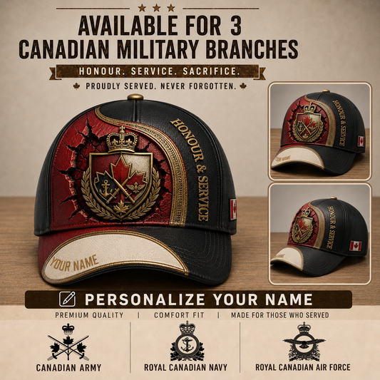 Personalized Name Canada Soldier/Veterans All Over Printed Baseball Cap - QK1779667210