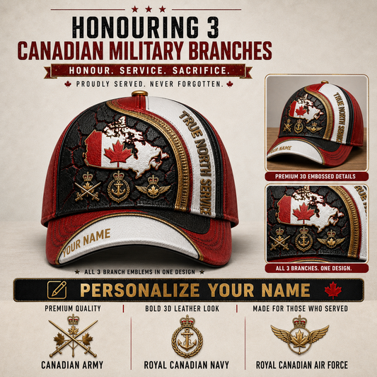 Personalized Name Canada Soldier/Veterans All Over Printed Baseball Cap - QK1779667209