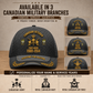 Personalized Name, Year & Rank Canada Soldier/Veterans Baseball Cap - 1759881603