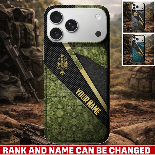 Personalized Canada Veteran/ Soldier With Rank And Name Camo Phone Case - 17728416
