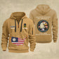 Navy Badge - Personalized 250th America Anniversary Zip Hoodie Multicolor, Land Of The Free Home Of The Brave Zip Hoodie, Custom Military Branch Hoodie - 17691264