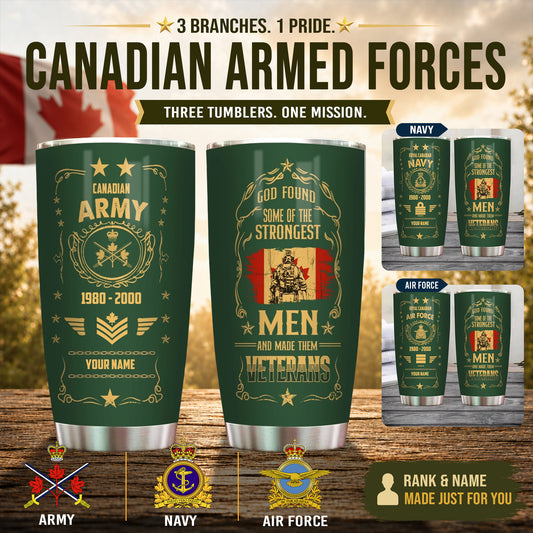 Personalized Canada Veteran/ Soldier With Rank, Year And Name Camo Tumbler - 17496864
