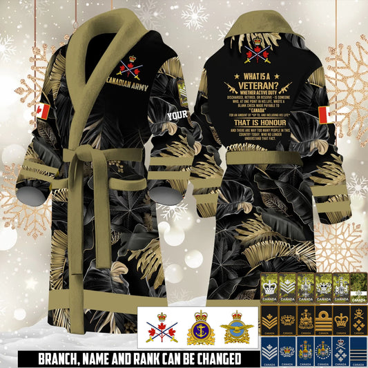 Personalized Rank And Name Canada Soldier/Veterans Bathrobe - 1765238401