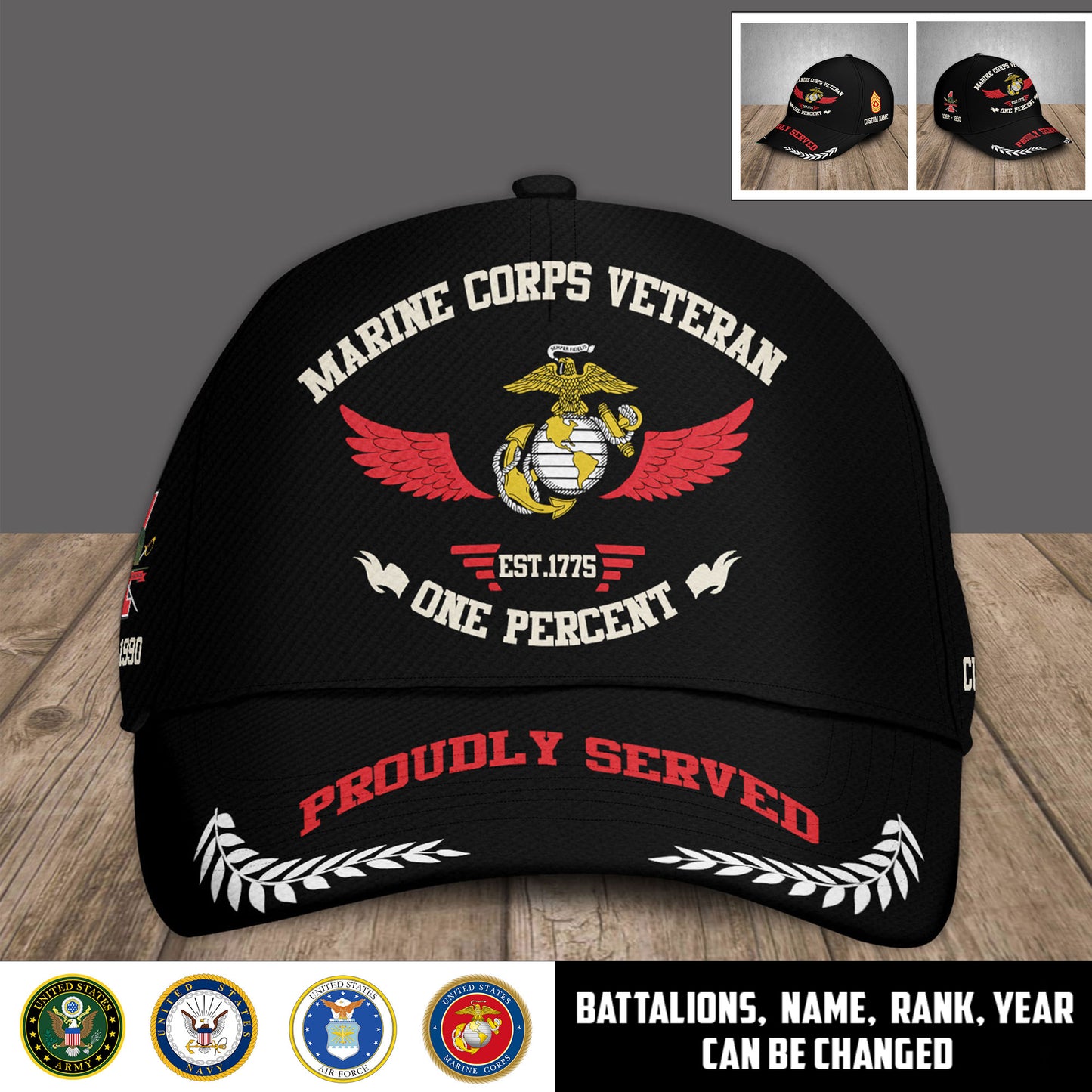 Marine Battalions - Personalized Military Cap, USA Cap, Custom Military Branch, Patriotic Gift - 1778457601