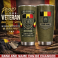 Personalized Belgium Veteran/ Soldier With Rank And Name Camo Tumbler - 17727552