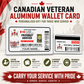 Personalized Canada Soldier/ Veteran With Rank, Name And Year Aluminum Wallet Card - 17470944