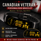 Personalized Canada Soldier/ Veteran With Rank, Name And Year Bracelet - 17452800