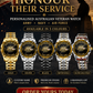 Personalized Australia Soldier/ Veteran With Rank and Name, Year Gentleman Crystal Metal Watch - 17387136