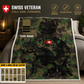 Personalisierte Schweizer Soldat/Veteranen-Tarnung mit Namen und Rang Fleecedecke 3D-Druck - 0608230001