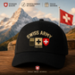 Baseballkappe mit Camouflage-Muster, mit personalisiertem Rang und Namen, Schweizer Soldaten/Veteranen, Goldversion – 16892928
